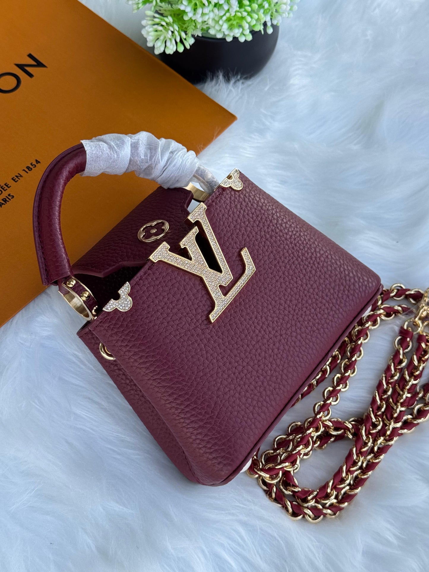 LV Capucines Super master Quality with box and dust bag Size 16 Cm