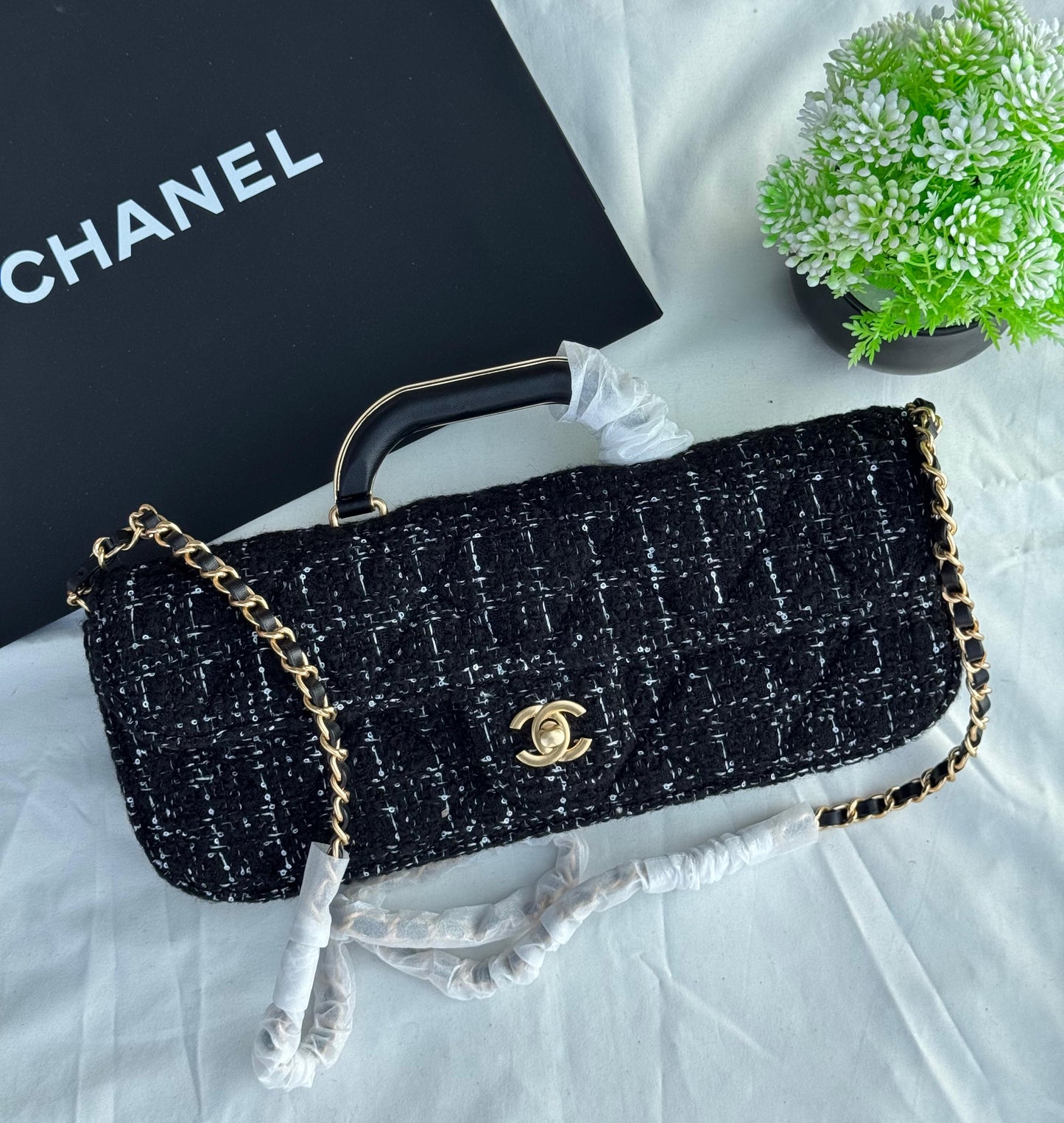 CHANEL large Flap With Handle Super master Quality with box and dust bag Size 30 Cm