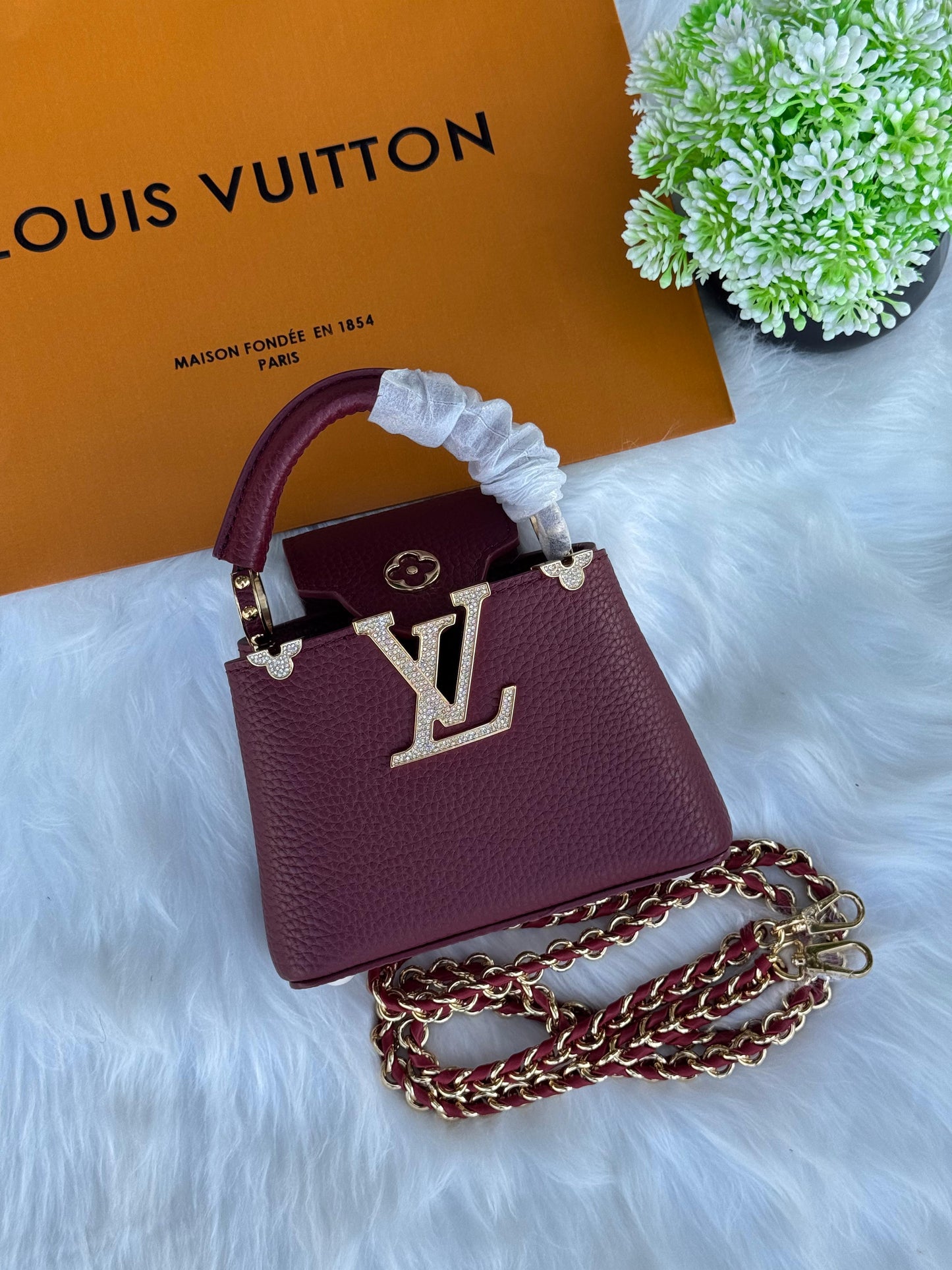 LV Capucines Super master Quality with box and dust bag Size 16 Cm