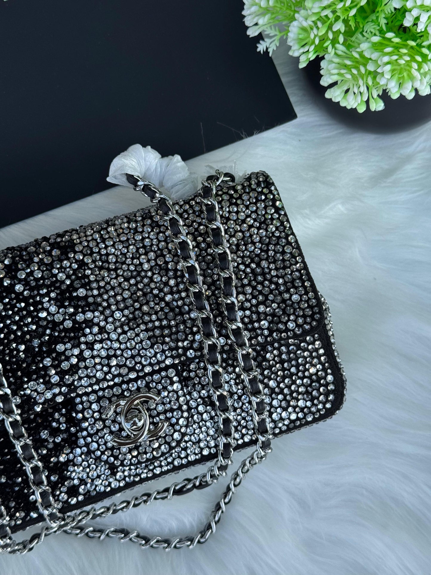 CHANEL Flap Bag Crystal Super master Quality with box and dust bag Size 20 Cm