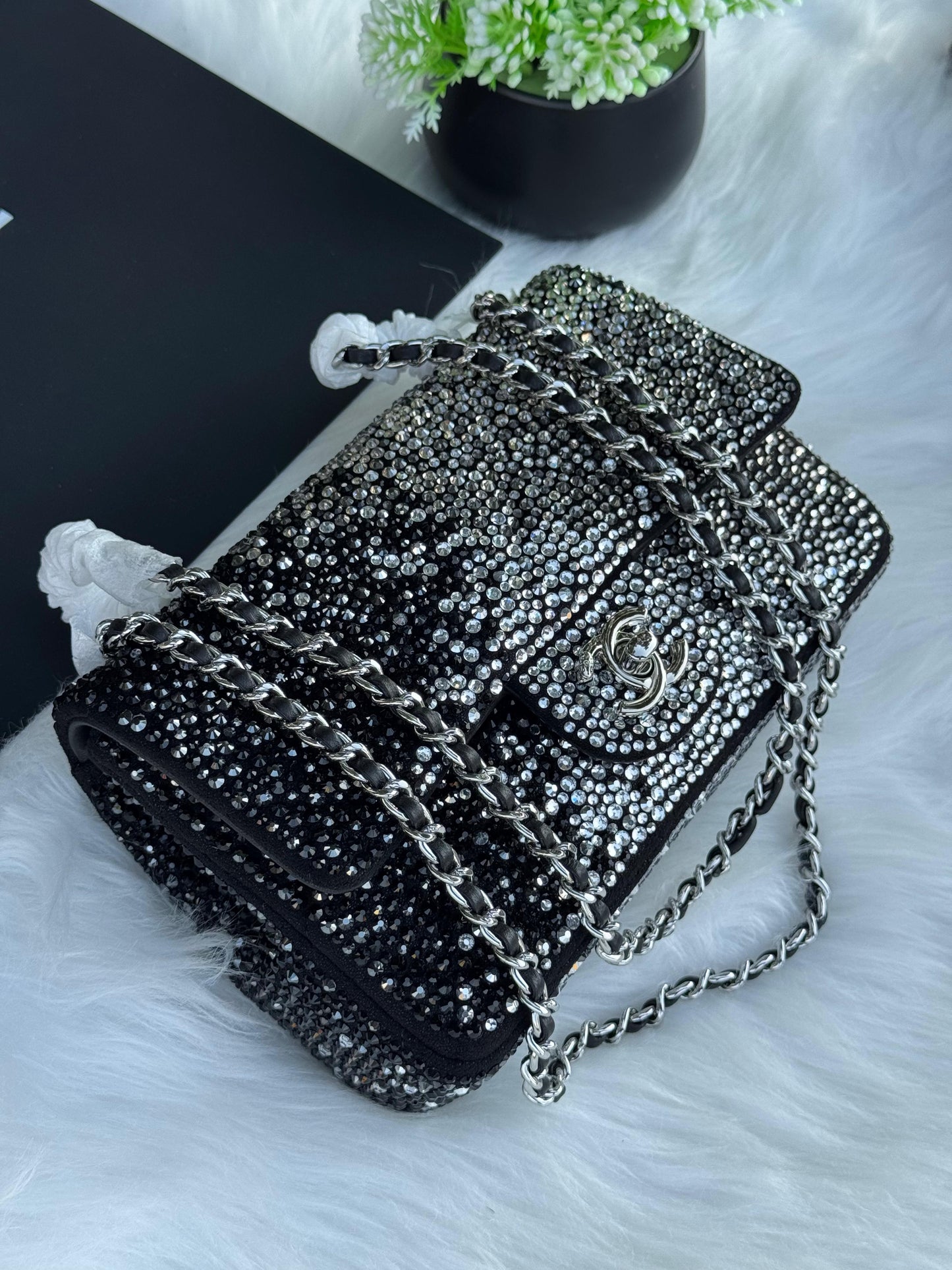 CHANEL Flap Bag Crystal Super master Quality with box and dust bag Size 20 Cm