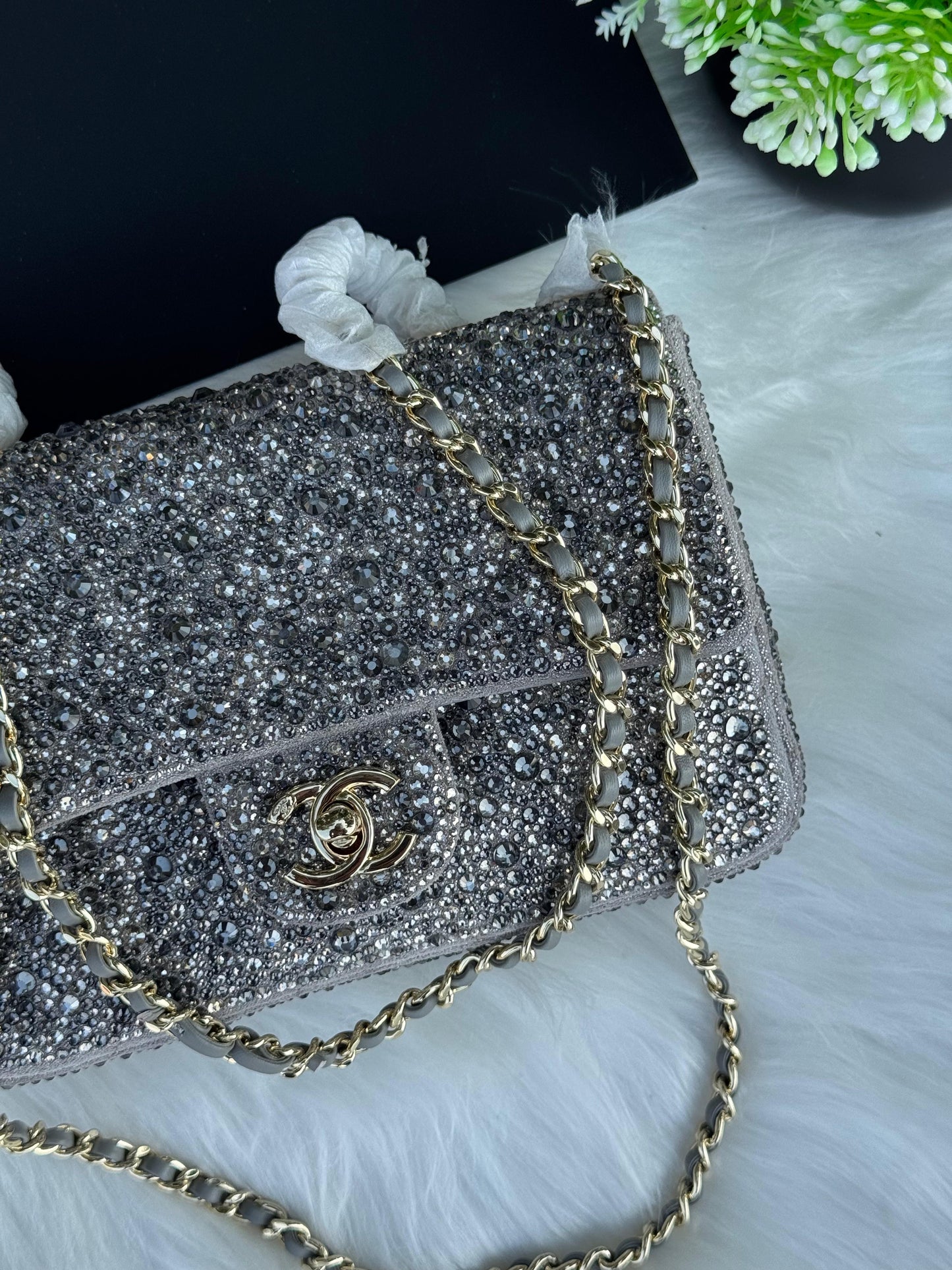 CHANEL Flap Bag Crystal Super master Quality with box and dust bag Size 20 Cm