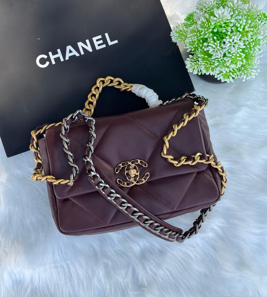 CHANEL 19 HANDBAG Super master Quality with box and dust bag Size 26 Cm