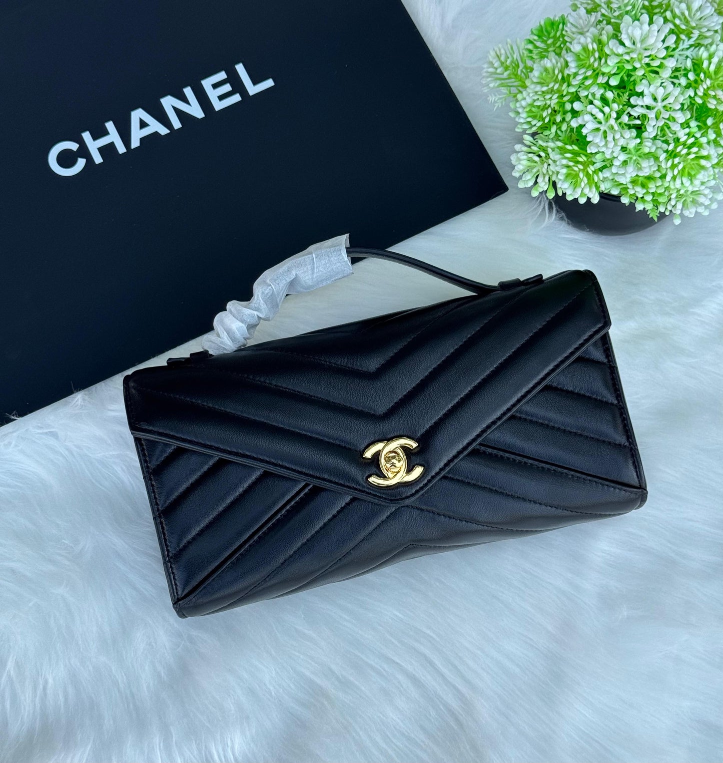 CHANEL Clutch bag Super master Quality with box and dust bag Size 25 cm