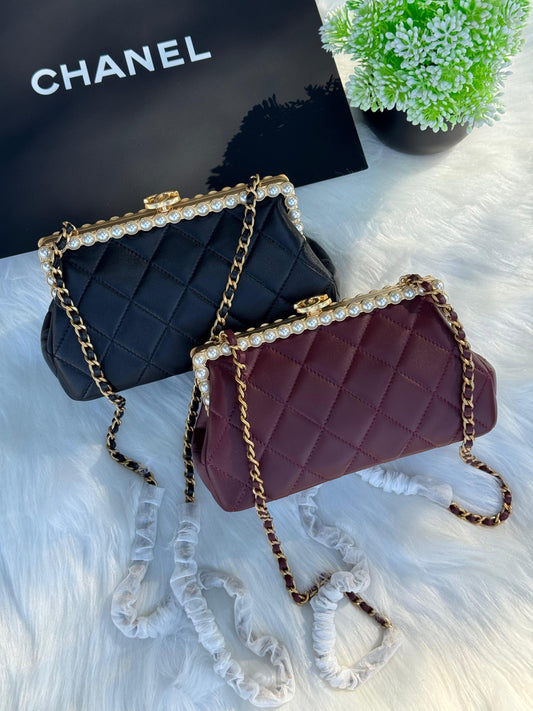 CHANEL CLUTCH Pearly Lambskin Super master Quality with box and dust bag Size 20 cm