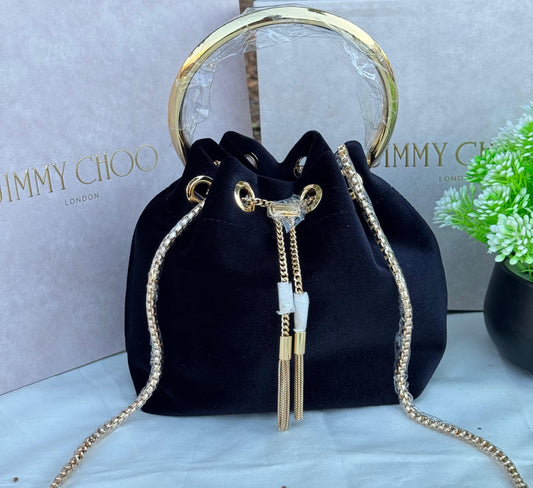 JIMMY CHOO Bon Bon top velvet handle bag Super master Quality with box and dust bag Size 16 cm