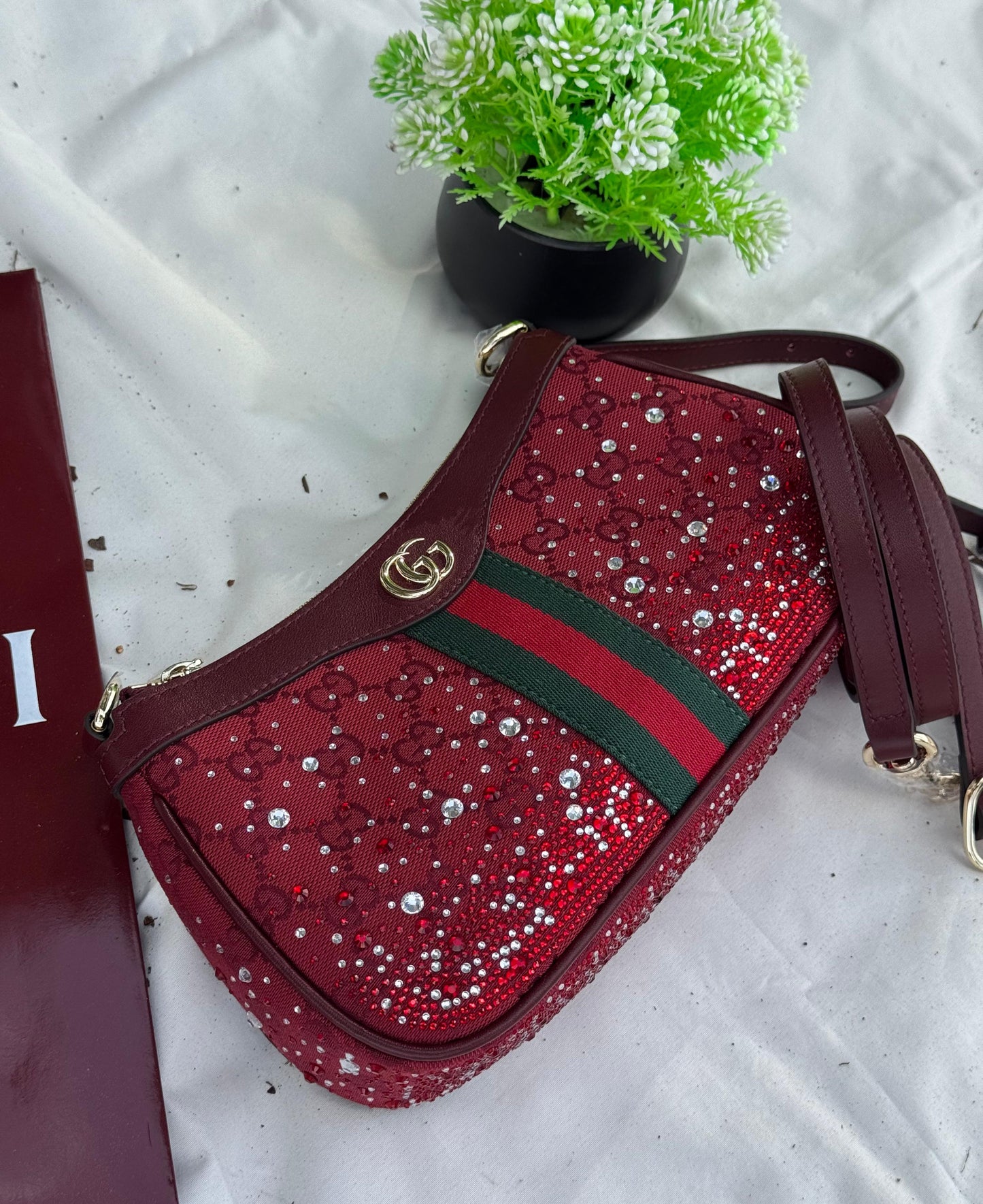 GUCCI Ophidia Crystals shoulder bag Super master Quality with box and dust bag Size 23 cm