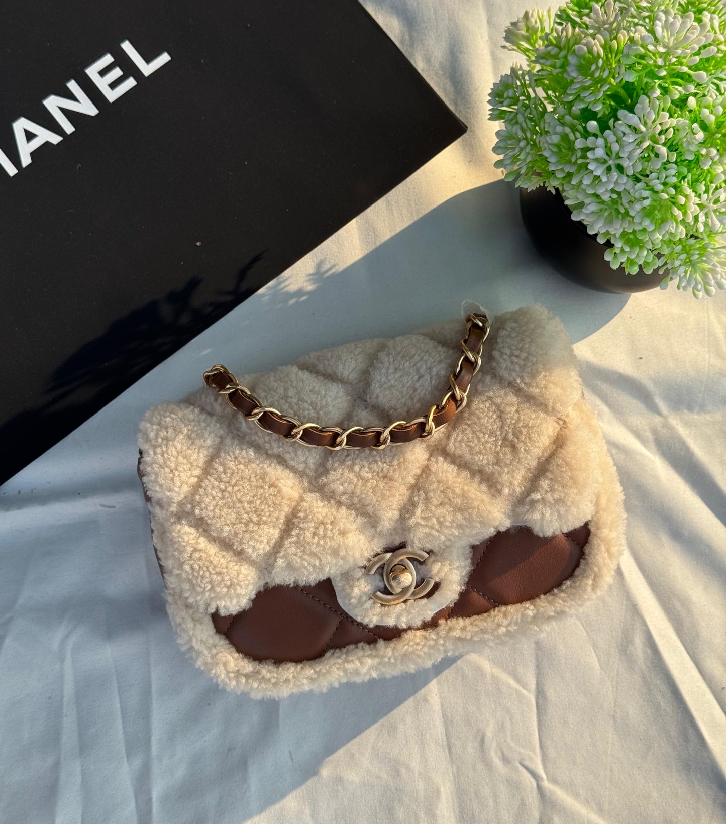 CHANEL Shearling Lambskin Quilted Flap Bag Super master Quality with box and dust bag