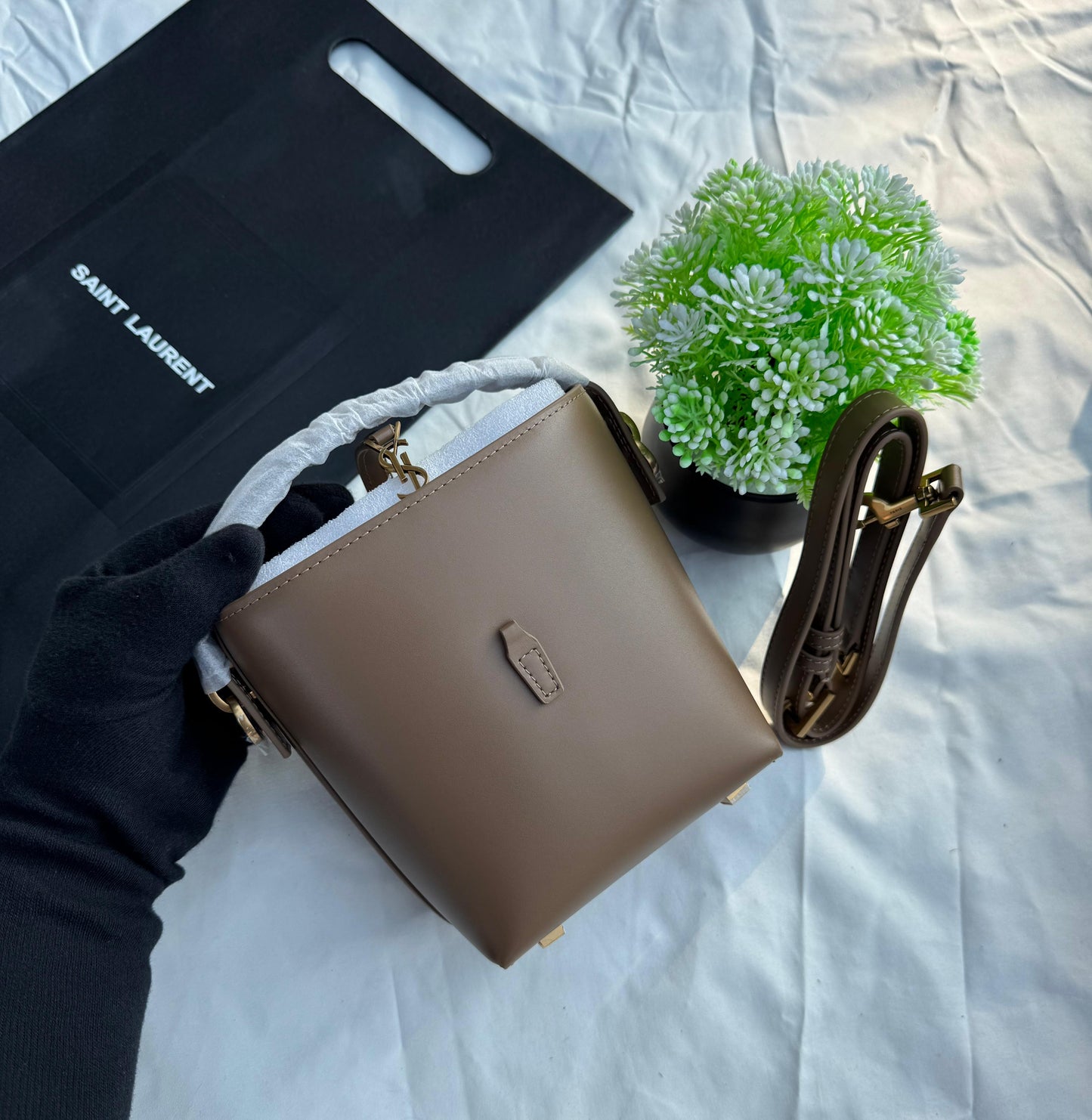 YSL Bucket Bag Calfskin Leather Super master Quality with box and dust bag