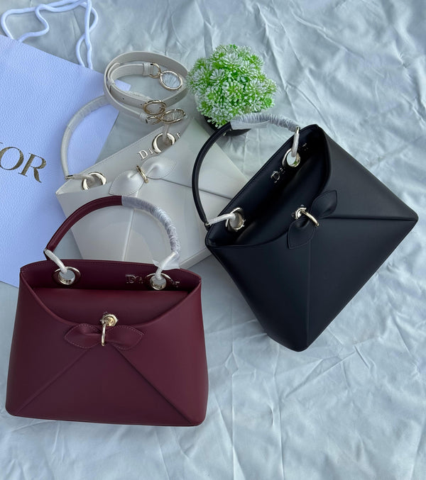 DIOR lambskin Bow Bag Super master Quality with box and dust bag Size 28 Cm