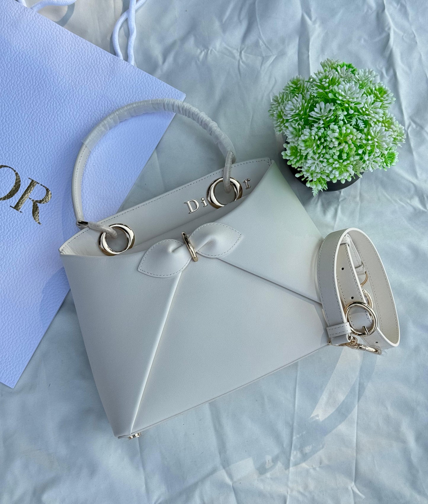 DIOR lambskin Bow Bag Super master Quality with box and dust bag Size 28 Cm