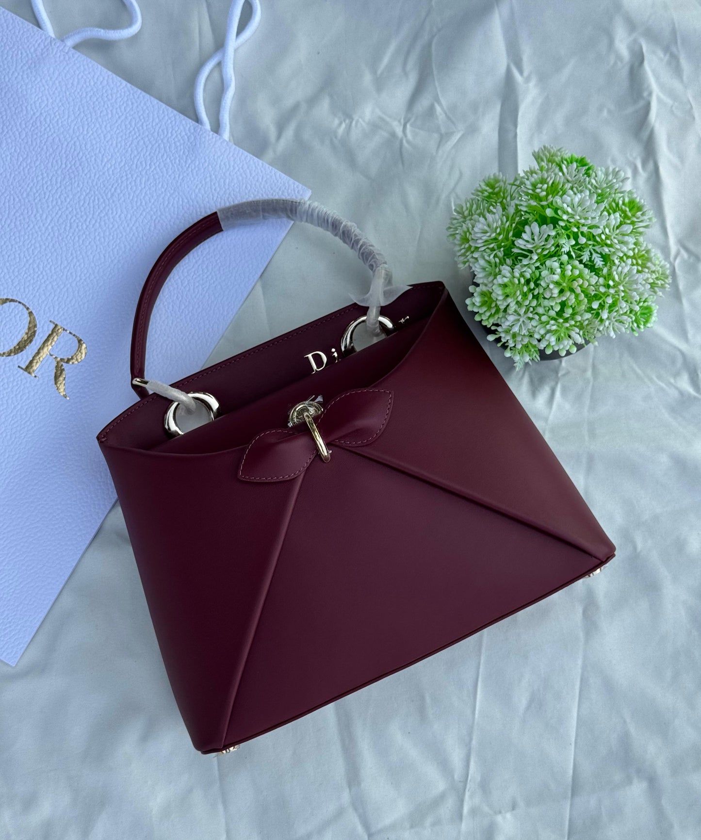 DIOR lambskin Bow Bag Super master Quality with box and dust bag Size 28 Cm