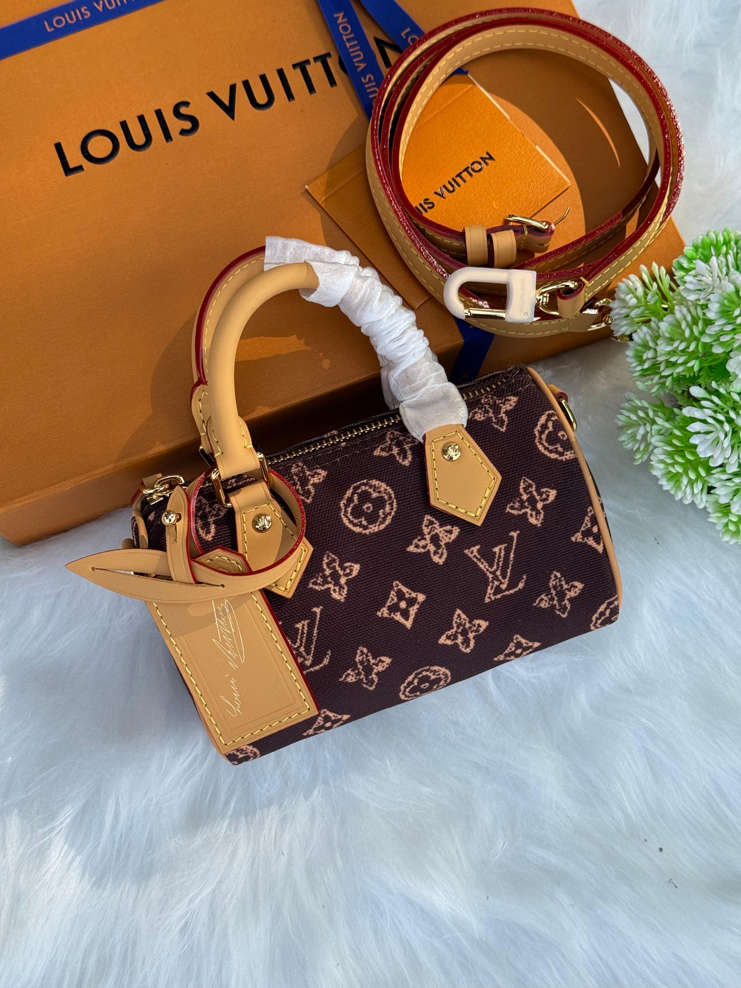 New LV Nano Speedy Super master Quality with box and dust bag Size 16 Cm
