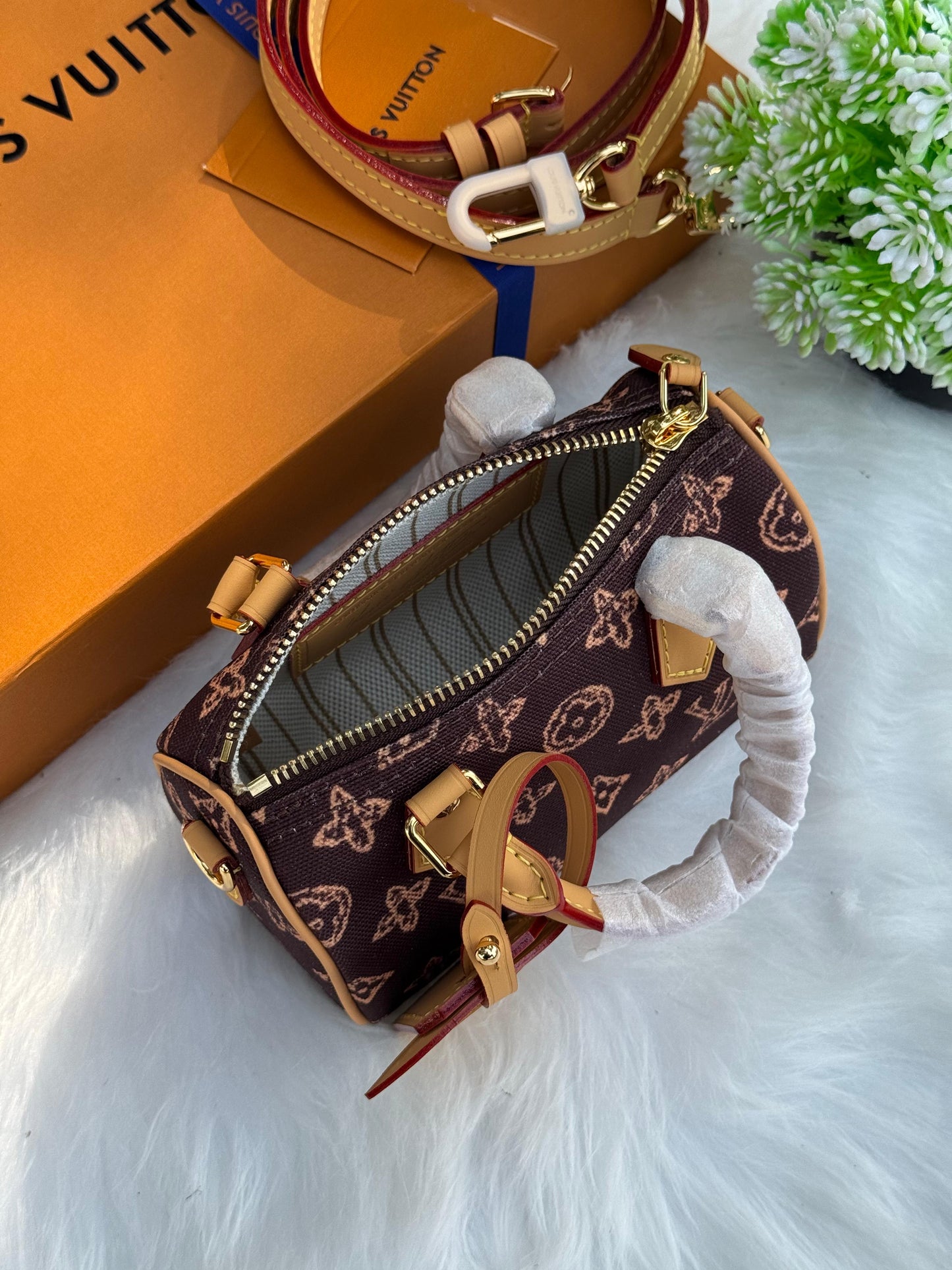 New LV Nano Speedy Super master Quality with box and dust bag Size 16 Cm