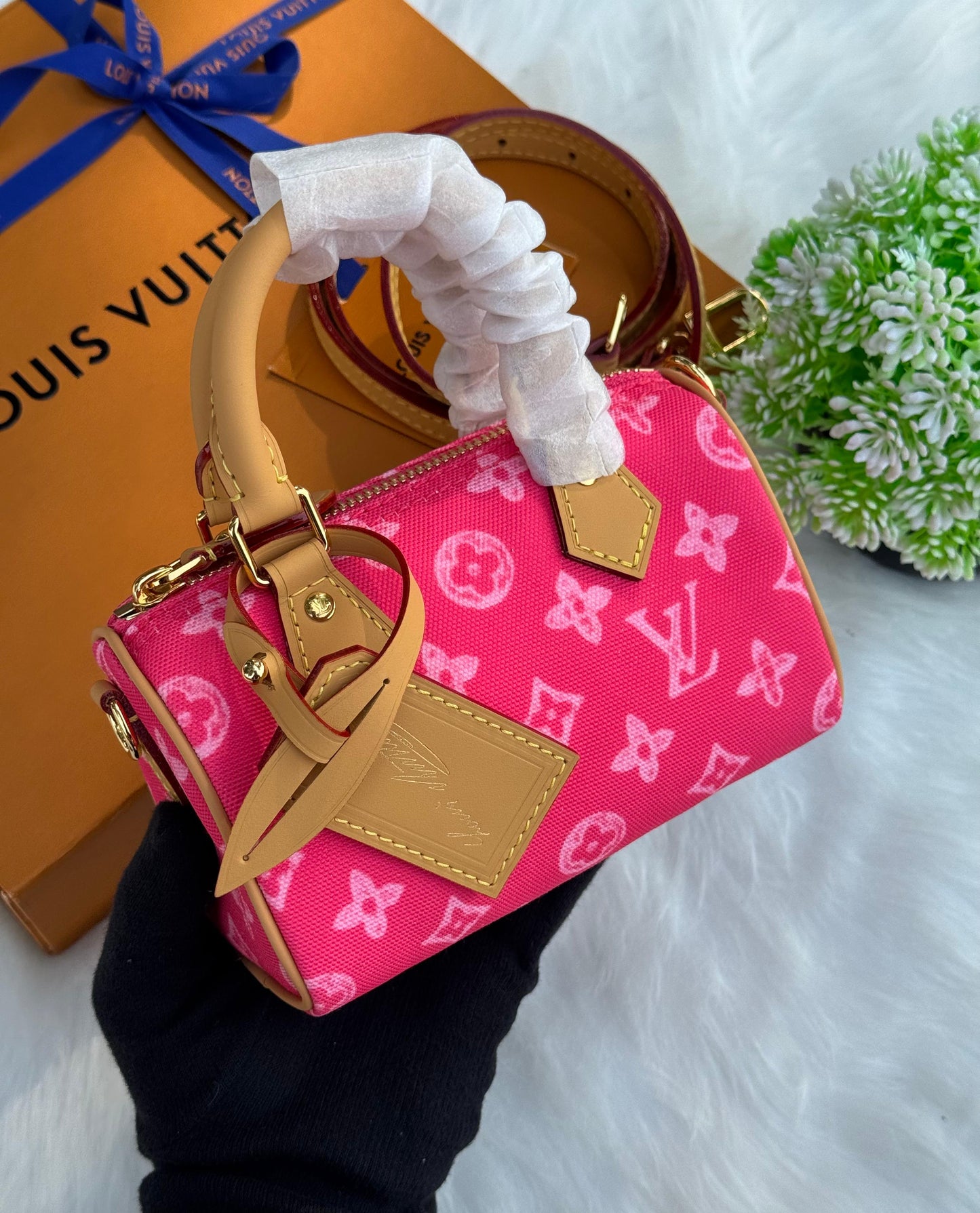 New LV Nano Speedy Super master Quality with box and dust bag Size 16 Cm