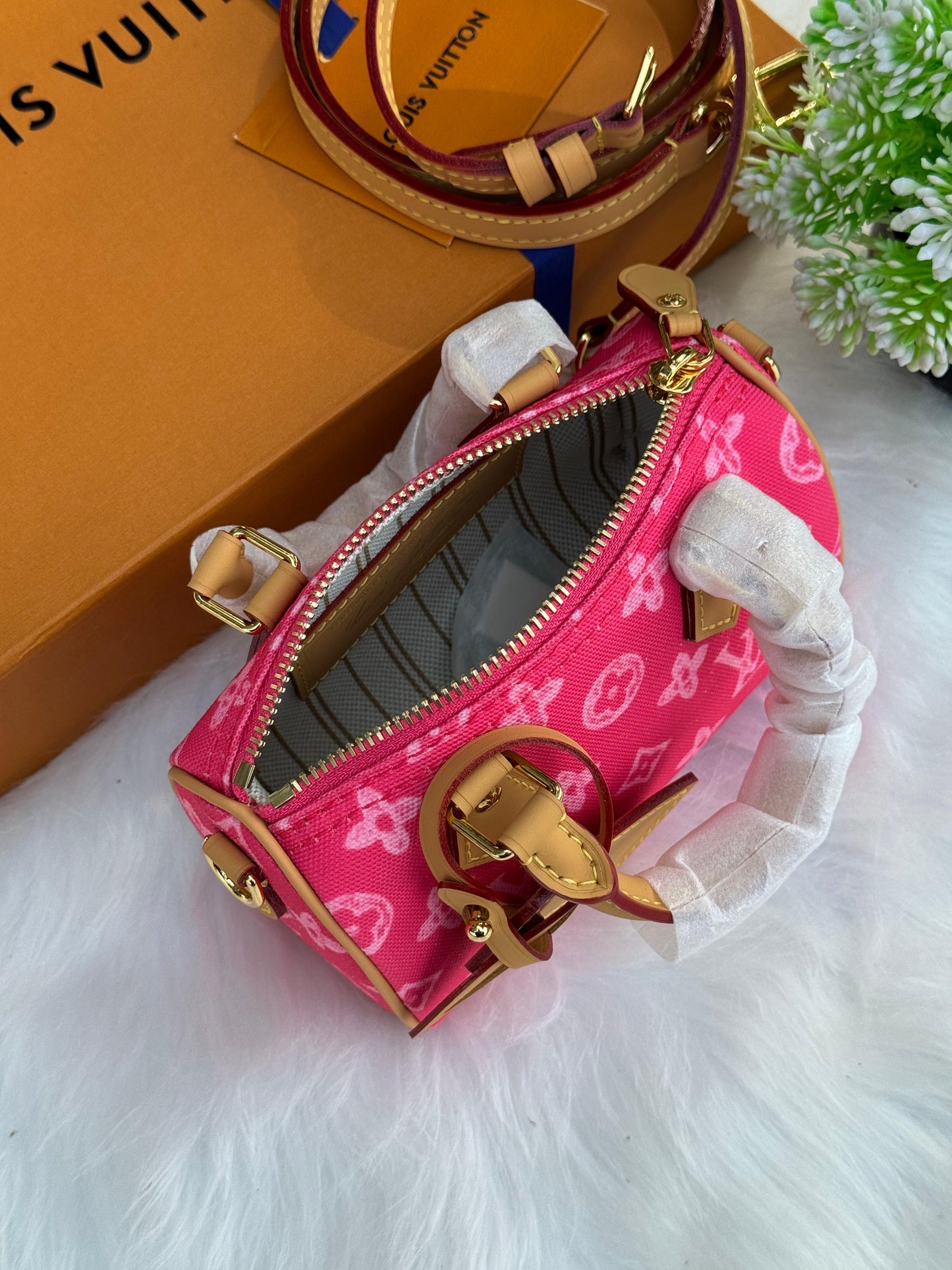 New LV Nano Speedy Super master Quality with box and dust bag Size 16 Cm