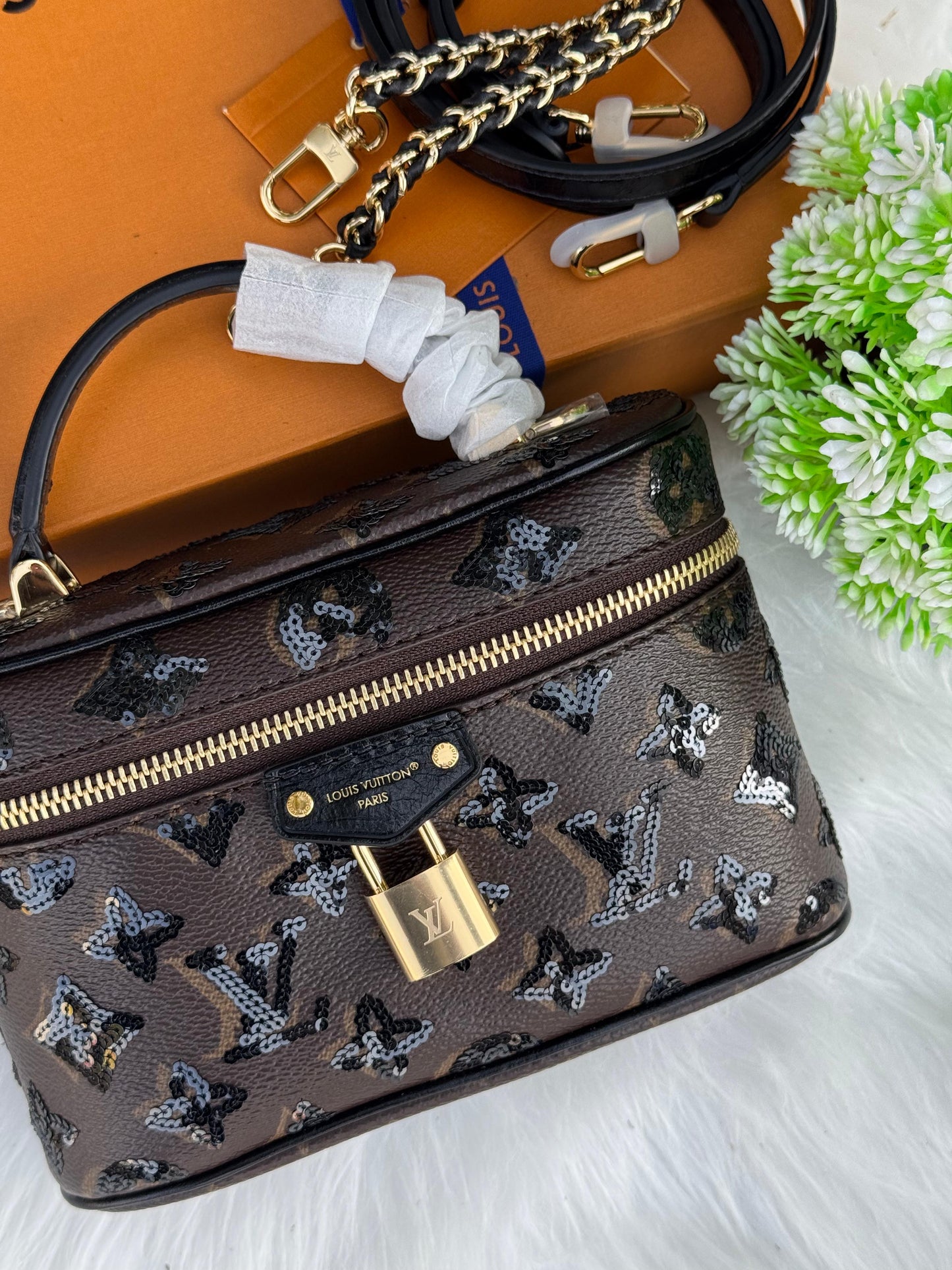 LV Vanity Chain Pouch Super master Quality with box and dust bag Size 19 Cm