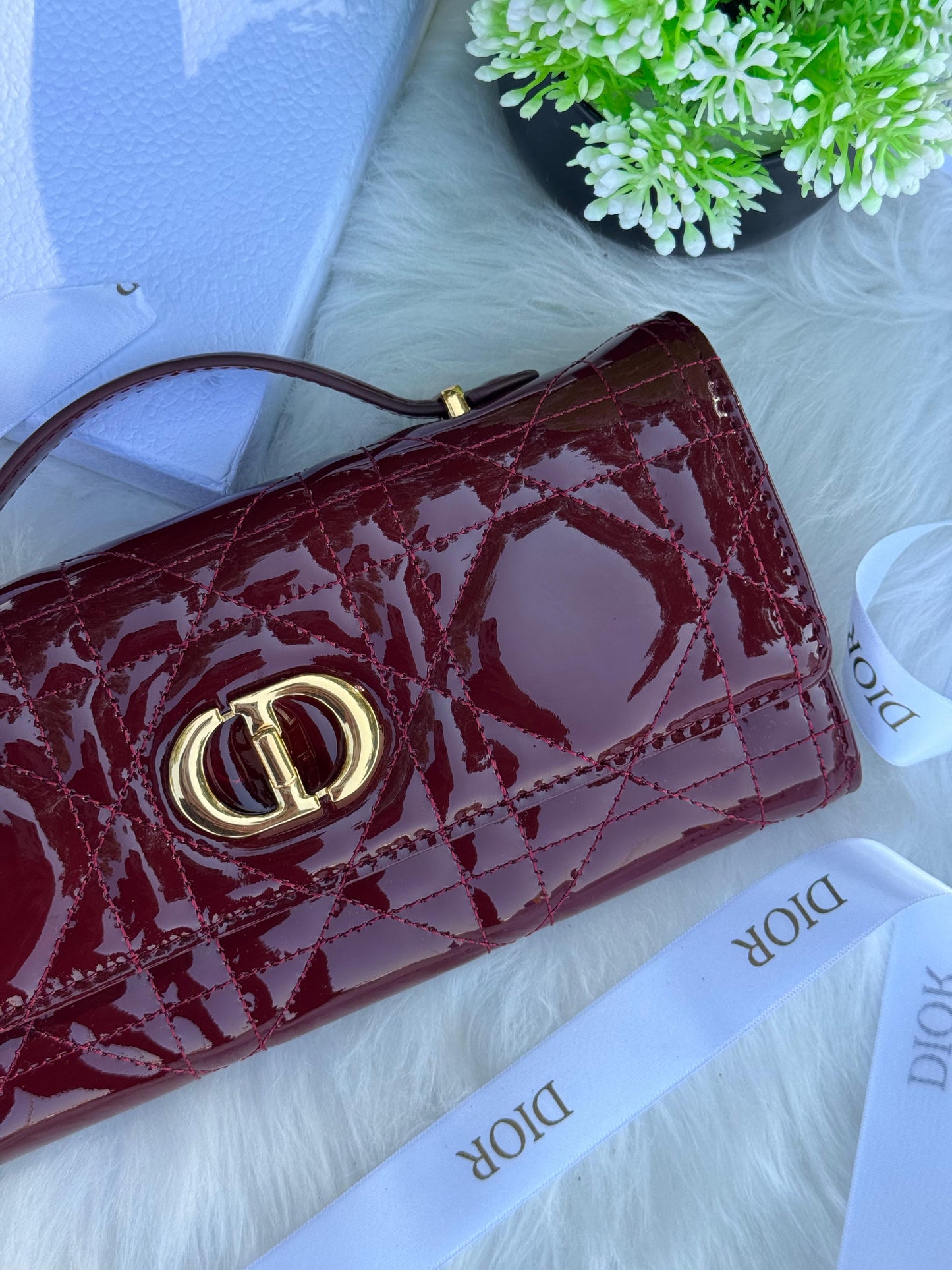 DIOR Miss Caro Top Handle Pouch Super master Quality with box and dust bag Size 24 Cm